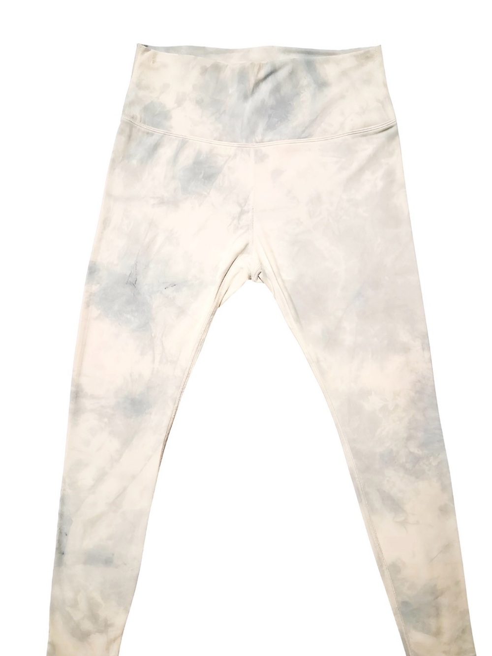 High-Waist Tie-Dye Leggings in Light blue and white XL
